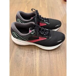 Brooks Ghost Women's Running Shoes Black Pink Teal Size 8.5 Medium